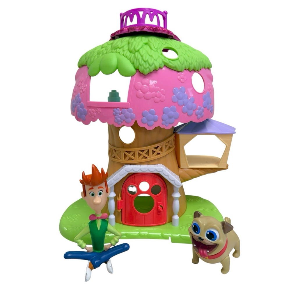 Disney Juniorโ Just Play Puppy Dog Pals Keia's Treehouse 2-Sided Play Set W Toys